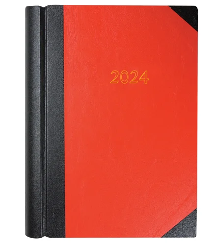 Collins 42 Diary A4 2 Page per Day 2024 Red 819774