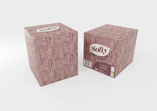 Softy Facial Tissue Cube 2 Ply 70 Sheet White (Pack 24) 1103003 Facial Tissues 78208CP