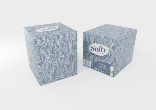 Softy Facial Tissue Cube 2 Ply 70 Sheet White (Pack 24) 1103003 Facial Tissues 78208CP