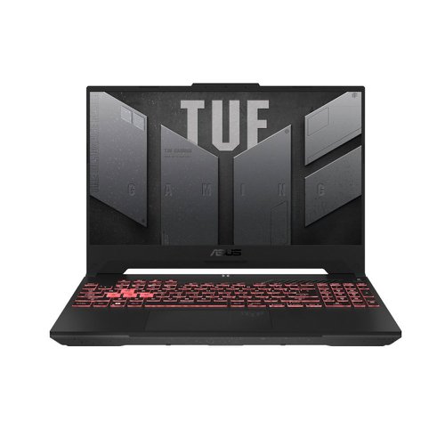 8AS10378448 | Mechanised endurance. Battlefield brilliance.Jump right into the action with the TUF Gaming A15. Running Windows 11 out of the box with an AMD Ryzen 7 7735HS processor and 16GB of blisteringly fast 4800MHz DDR5 RAM, your streaming and multitasking are handled with ease. Leverage the full gaming performance of a GeForce RTX 4050 Laptop GPU with a dedicated MUX Switch. When your game library gets full, an empty M.2 NVMe SSD slot makes upgrading storage capacity a breeze.