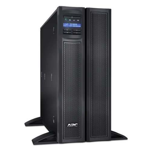 Protect servers, switches, networking devices, and point-of-sale equipment with the APC Smart-UPS X 2200VA. APC Smart-UPS provide backup battery power during power outages and continuously safeguard devices from fluctuating power conditions and surges. With premium protection and simplified management, the 2200VA UPS ensures consistent and reliable connectivity at the most critical moments. With 12 outlets and a compatibility with external battery packs, this server UPS provides uninterrupted and scalable battery power to connected electronics. Connect to 10 of the SMX120BP external battery packs to increase the amount of time the UPS can provide battery power to devices (battery packs sold separately). Use the intuitive LCD interface and PowerChute software to configure settings and monitor usage. A SmartSlot in the back of the UPS offers the option to add a network management card to remotely manage the UPS over the network (network cards sold separately).