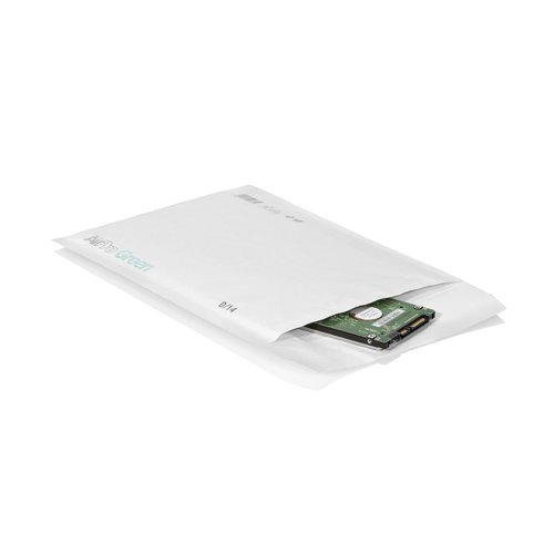 AirPro Green Paper Bubble Mailers C13 150 x 215mm White (Pack 100) - 12281 10506BG Buy online at Office 5Star or contact us Tel 01594 810081 for assistance