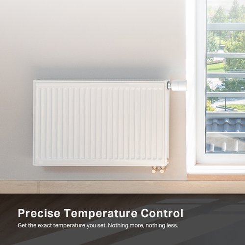 8TP10376459 | Kasa Smart Thermostatic Radiator Valve provides superior temperature precision from the moment it is installed. Get the exact temperature you set. Nothing more. Nothing less.Featuring a much faster reaction time than traditional radiator valves, restores the comfort temperature in no time. (The 2s reaction time refers to the period before thermostats detects a change in temperature and begins the process of compensating for it after the display is off.)The Kasa Smart Thermostatic Radiator Valve houses a powerful motor, opening and closing most valves without a hitch. Precisely and smoothly control your radiators for the perfect temperature in seconds.Set heating schedules based on your daily routines to make heating more efficient and save your money.Ask Alexa or Google Assistant to fine-tune your home’s temperature. No need to get up from the sofa or move a finger.Control all your radiators in your home from your phone. No more guessing if you left the heater on in an empty room.Set the perfect temperature for each room individually to maximize comfort in the whole house. Each hub can manage up to 32 radiators.