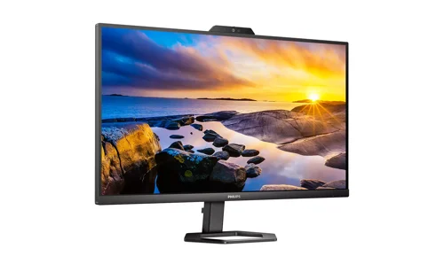 8PH27E1N5600HE | This Philips monitor is designed for the remote work environment. The integrated 5 MP webcam delivers sharp images, and the noise-cancelling mic helps people hear you loud and clear. The Windows Hello Webcam allows for quick access and strong security.