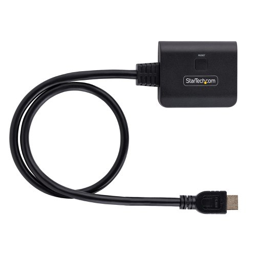 8ST10379985 | This 2-port HDMI splitter displays the same image from an HDMI video source onto two HDMI displays, with support for UHD 4K resolutions, HDR (High Dynamic Range), HDCP content, and 7.1 channel audio.