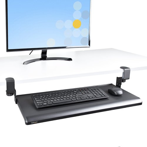 StarTech.com Under-Desk Keyboard Tray Clamp-on Ergonomic Keyboard Holder up to 12kg StarTech.com