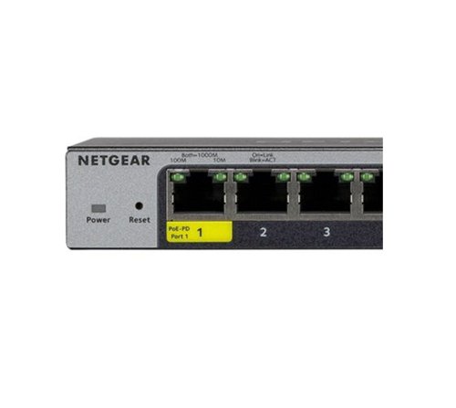 The GS108T 8-port Gigabit Smart switch provides great value, with configurable L2 network features like VLANs and PoE operation scheduling, allowing SMB customers to deploy PoE-based VoIP phones and IP surveillance. Advanced features such as Layer 3 static routing, IPv6 management, ACL, DiffServ QoS, LACP link aggregation and Spanning Tree will satisfy even the most advanced small business networks. 
