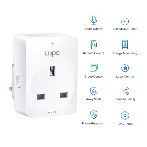 TP-Link Tapo Mini Smart Wi-Fi Socket with Energy Monitoring  8TP10341977