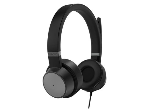 Lenovo Go Wired Active Noise Cancellation Headset Compatible with Microsoft Teams Thunder Black Lenovo