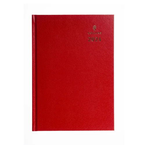 Collins 44 Diary A4 Day to Page 2024 Red 819778