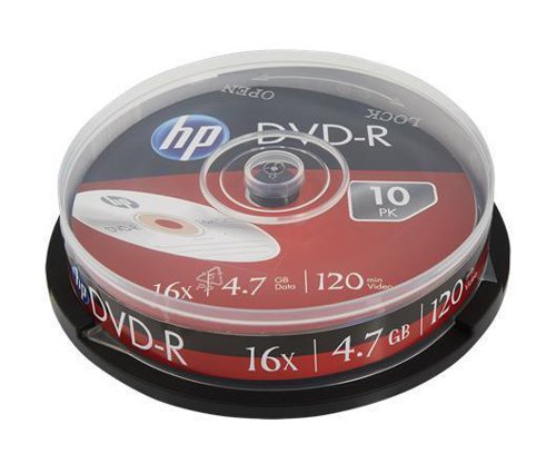 Verbatim DVD+R 16X 10Pk Cake Box HP 4.7GB DRE00027-3 69318