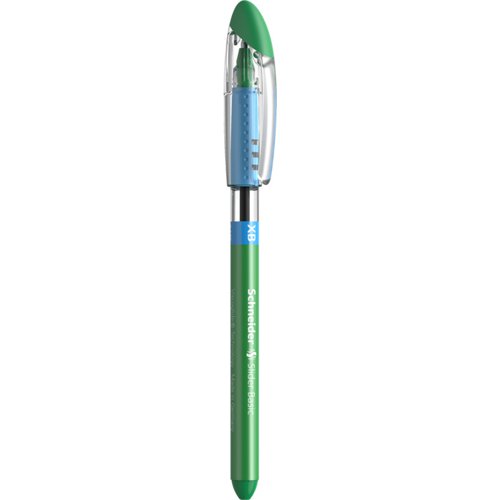 Schneider Slider Basic XB Ballpoint Pen Extra Broad Tip Green Ink with Rubberised Grip Zones (Pack 10) - 151204  49335SQ