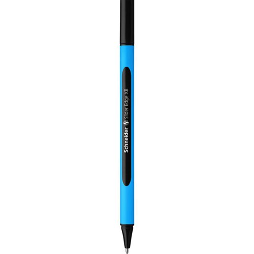 Schneider Slider Edge XB Ballpoint Pen Extra Broad Tip Black Ink with Rubberised Three Sided Barrel made of 83% Recycled Plastic (Pack 10) - 152201  49286SQ