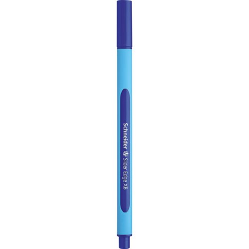 Schneider Slider Edge XB Ballpoint Pen Extra Broad Tip Blue Ink with Rubberised Three Sided Barrel made of 83% Recycled Plastic (Pack 10) - 152203  49300SQ