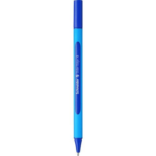 Schneider Slider Edge XB Ballpoint Pen Extra Broad Tip Blue Ink with Rubberised Three Sided Barrel made of 83% Recycled Plastic (Pack 10) - 152203  49300SQ