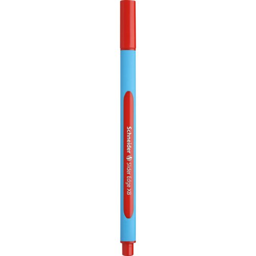 Schneider Slider Edge XB Ballpoint Pen Extra Broad Tip Red Ink with Rubberised Three Sided Barrel made of 83% Recycled Plastic (Pack 10) - 152202  49293SQ