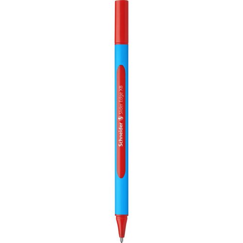 Schneider Slider Edge XB Ballpoint Pen Extra Broad Tip Red Ink with Rubberised Three Sided Barrel made of 83% Recycled Plastic (Pack 10) - 152202  49293SQ