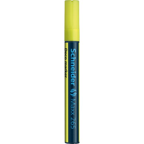 Schneider Maxx 265 Chalk Marker Odourless Liquid Chalk Bullet Tip 2mm-3mm Line Width Yellow (Pack 10) - 126505 Chalk Markers 49510SQ