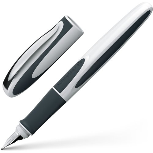 Schneider Ray Fountain Pen White Dark Grey Medium+
