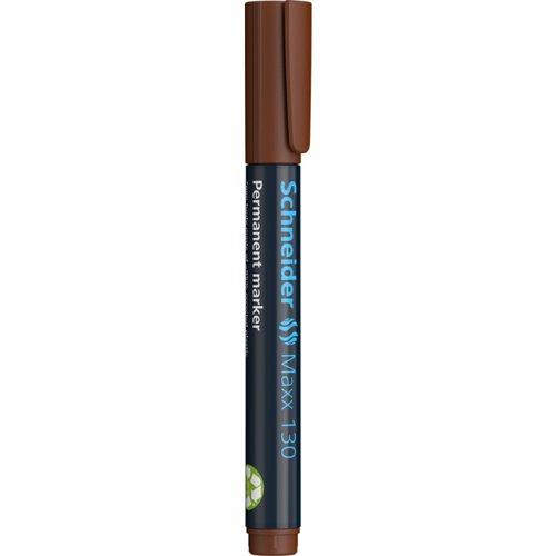 Schneider Maxx 130 Permanent Marker Bullet Tip 1mm-3mm Brown (Pack 10) - 113007 49594SQ