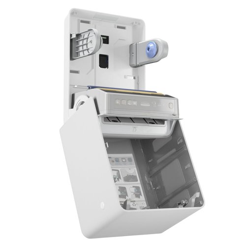 KC58790 Kimberly Clark ICON Automatic Rolled Hand Towel Dispenser White and Faceplate White Mosaic 53940