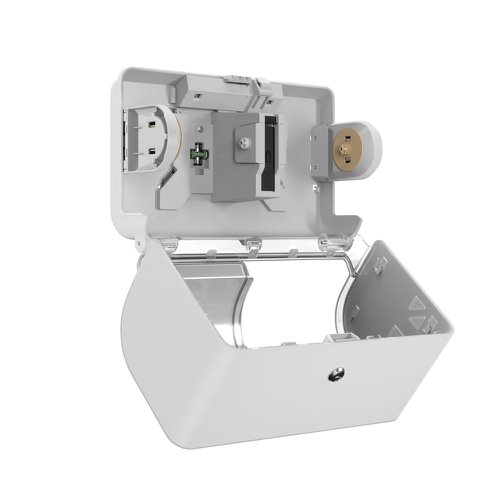 Kimberly Clark ICON Standard 2-Roll Toilet Paper Dispenser Horizontal White and Faceplate White Mosa | KC58792 | Kimberly-Clark