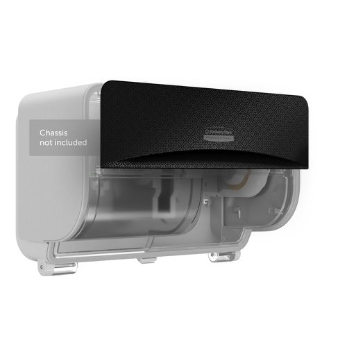 Kimberly Clark ICON Faceplate To Fit Standard 2-Roll Toilet Paper Dispenser Horizontal Black 58782 - Kimberly-Clark - KC10354 - McArdle Computer and Office Supplies