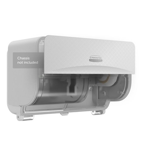 Kimberly Clark ICON Faceplate To Fit Standard 2-Roll Toilet Paper Dispenser Horizontal White 58772 Kimberly-Clark