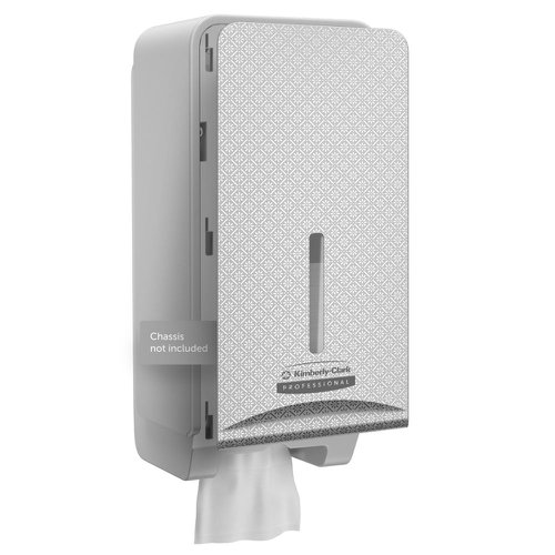 KC04283 Kimberly Clark ICON Faceplate To Fit Folded Toilet Paper Dispenser Silver Mosaic 58769