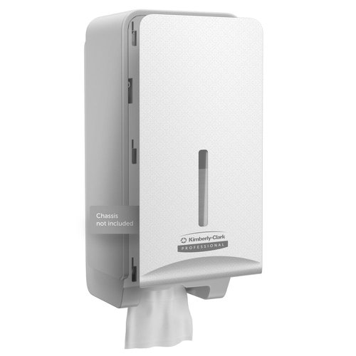 KC04339 | The Kimberly-Clark Professional ICON dispensing system is the newest industry-leading innovation, delivering confidence by design. Featuring first-of-a-kind versatility, the ICON dispenser effortlessly enhances the look of the washroom with an exclusive line of interchangeable faceplates to help reimagine the washroom, this faceplate is a white mosaic design, for a sleek, sophisticated look. A quick and easy faceplate swap from the original to the white mosaic design. Designed to take minimal effort, changing the faceplate is literally a snap in a few steps.