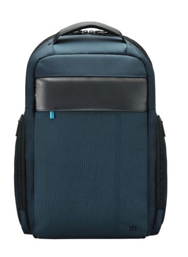 8MNM005034 | This laptop backpack compatible 14-16 inch by MOBILIS is the #1 choice for professionals on the go who are looking for a premium computer backpack to protect their equipment while keeping their work stuff organised. This laptop backpack features a padded laptop compartment that can accommodate computers between 14 and 16 inches, as well as additional pockets for your other accessories such as your tablet, cell phone, documents, pens, business cards and more. The backpack also features an ergonomic system on the back and padded shoulder straps for all-day comfort. It also features a breathable mesh liner to reduce back perspiration. Made with durable materials including 25% recycled materials Global Recycled Standard certified, this laptop backpack is designed to withstand daily wear and tear and the elements. Its resistant zippers and reinforced seams ensure maximum durability. The design of the Executive 14-16 inch PC Backpack is both stylish and functional, with a navy blue exterior and imitation leather details, which match most business attire. This makes it perfect for professionals looking to travel in style.