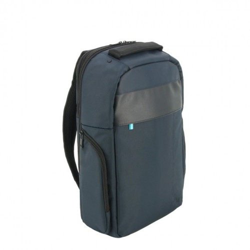 8MNM005034 | This laptop backpack compatible 14-16 inch by MOBILIS is the #1 choice for professionals on the go who are looking for a premium computer backpack to protect their equipment while keeping their work stuff organised. This laptop backpack features a padded laptop compartment that can accommodate computers between 14 and 16 inches, as well as additional pockets for your other accessories such as your tablet, cell phone, documents, pens, business cards and more. The backpack also features an ergonomic system on the back and padded shoulder straps for all-day comfort. It also features a breathable mesh liner to reduce back perspiration. Made with durable materials including 25% recycled materials Global Recycled Standard certified, this laptop backpack is designed to withstand daily wear and tear and the elements. Its resistant zippers and reinforced seams ensure maximum durability. The design of the Executive 14-16 inch PC Backpack is both stylish and functional, with a navy blue exterior and imitation leather details, which match most business attire. This makes it perfect for professionals looking to travel in style.