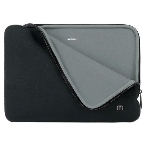 Mobilis 12.5 to 14 Inch Skin Sleeve Notebook Case Black and Grey Laptop Cases 8MNM049013