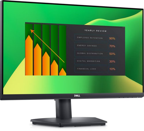 Get outstanding value with this Dell E Series 23.8 Inch FHD LCD Monitor that comes with DP and VGA ports, a wide viewing angle and a space saving compact stand. Get an impressive 3000:1 contrast ratio for deeper blacks, brighter whites and vivid colour. This monitor has a flicker-free screen with ComfortView, a software feature that reduces harmful blue light emissions. It is designed to optimise eye comfort even over an extended period of time.