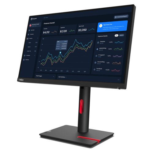 8LEN63B0MAT6 | Crafted to power performance and connectivity, the ThinkVision T22i-30 Monitor is a great force multiplier that lets you get more done. A practical 21.5-inch screen with FHD (1920 x 1080) resolution delivers a remarkably rich viewing experience with sharp and crisp picture quality.The monitor sports an IPS panel with wider viewing angles that afford vivid views with no loss of colour or contrast when viewed from any direction. Experience a wider colour gamut with 99% sRGB complemented by a high contrast ratio of 1000:1.Enjoy a distraction-free viewing landscape with the monitor’s 3-side NearEdgeless bezel design that supports a multi-screen setup, delivering seamless generous views with minimal interference. The ThinkVision T22i-30 Monitor’s in-built Natural Low Blue Light technology protects your eyes from harmful blue light, while TÜV Rheinland Eye Comfort certification reduces visual fatigue, making it the perfect partner for long working hours.A host of connectivity options including VGA, DP 1.2, HDMI 1.4 with Audio Out and four USB 3.2 Gen 1* ports ensure you can plug in and connect with effortless ease. A highly adjustable ergonomic stand, with tilt, swivel, lift and pivot functions help you adjust the monitor to complement your posture and free you of any physical strain.A smaller base with an integrated phone rack saves precious desk real estate. The ThinkVision T22i-30 Monitor stays in step with the latest TCO 9.0 regulations and comes in specially designed environmentally friendly packaging that’s easy on your conscience and on the environment. Powered with features that accelerate your productivity, the ThinkVision T22i-30 Monitor takes performance and comfort to a whole new level.