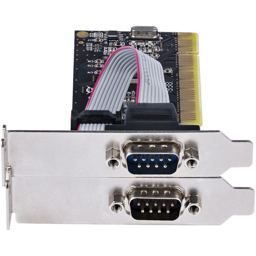 StarTech.com 2-Port PCI RS232 DB9 Serial Adapter Card 8ST10349695 Buy online at Office 5Star or contact us Tel 01594 810081 for assistance