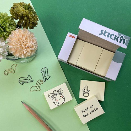 Hopax have achieved the perfect combination of paper and adhesive to create the Stick' n sticky notes.Repositionable self-adhesive notes, ideal for making notes at home, in the office or school.