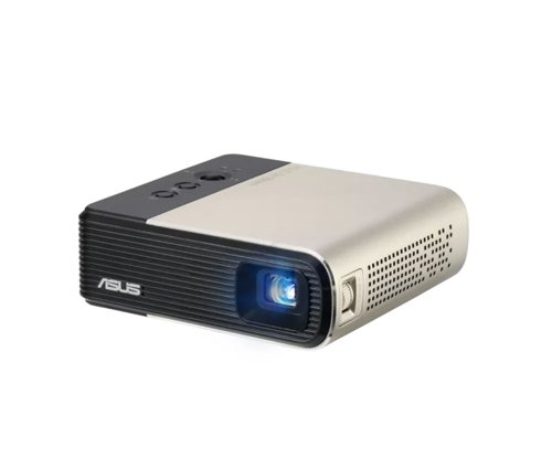 8AS10350538 | ASUS ZenBeam E2 is the wireless mini projector that lets users change its orientation while in use. There’s no need to tinker with settings: the projected image transitions smoothly when ZenBeam E2 is switched from horizontal to vertical placement, and vice versa. Its built-in G-sensor automatically removes the black sidebars in Auto Portrait mode, allowing users to enjoy social media content and livestreams on a bigger screen.The slim ASUS ZenBeam E2 weighs a mere 410 grams and has ultra-compact dimensions of just 110 x 39.5 x 107 mm, so it’s ideal for those constantly on the go. For ultimate portability, it also includes a protective carry pouch.​With the bundled USB WiFi dongle, ZenBeam E2 supports wireless mirroring to enable users to effortlessly stream content from Android, iOS and Windows 10 devices for high-definition entertainment.​ HDMI® ensures compatibility with a wide range of input sources. There’s also a USB Type-A port for the USB WiFi dongle and power output.​ZenBeam E2 provides big-screen thrills with stunning 100‑inch projections, even in confined spaces. It’s compatible with FHD content, and has a 300 LED lumens light source that enables it to project crisp and bright WVGA (854 x 480) imagery. In addition, the light source boasts a 30,000-hour lifespan for longevity.The built-in 5-watt speaker with ASUS SonicMaster technology offers amazing audio that complements viewing experience.
