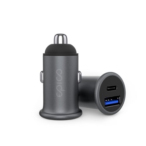 8EC10383989 | Epico 38W Pro Car Charger stands for a necessary and powerful car accessory. It is equipped with a USB-A port with Fast Charge support and a USB-C port supporting Power Delivery 3.0 with an overall output of 38W. The compact and elegant body made of premium aluminium alloy cools the device down, allowing it to reach the best performance. The car charger has an overload, overcharge, and countercurrent protection.
