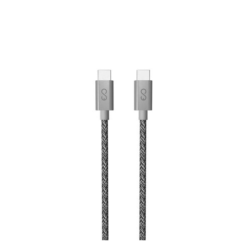 Epico USB-C to USB-C Braided Cable is a highly durable cable in a textile braid and aluminium case. This cable supports power up to 60 W. Data transfer up to 480 Mbps, depending on your device. This cable is designed for demanding everyday use.