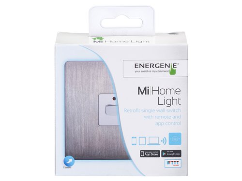 EnerGenie Mi Home Style Light Switch Steel Electrical Fittings 8ENMIHO026