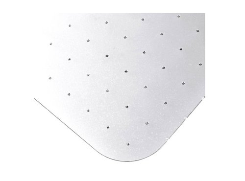 Marlon BioPlus Polycarbonate Rectangular Office Chair Mat Floor Protector for Low to Medium Pile Carpets up to 12mm 89 x 119cm Clear - UCCMFLBG0002