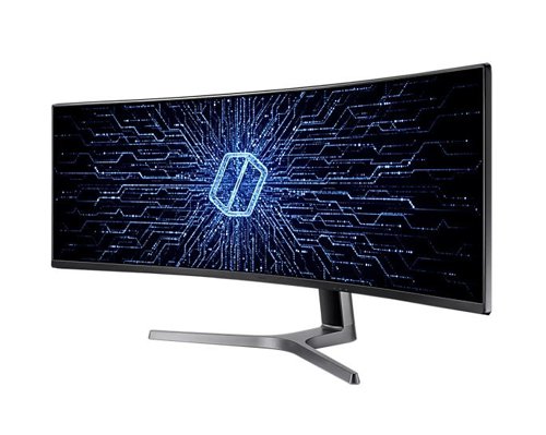 8SA10380243 | The CRG9’s 5120 x 1440 Dual QHD resolution provides a super ultra-wide aspect ratio that lets you view more content in superfine detail. With screen space equivalent to two 27-inch QHD displays side by side, the 49-inch curved monitor delivers a wider view for winning play.With a super ultra-wide 32:9 ratio, the CRG9 curves around your field of view to immerse you in all the onscreen gaming action.HDR1000 supports a peak brightness rating of 1,000 nits for true high dynamic range (HDR content). And with Samsung QLED technology delivering DCI-P3 95%‡, colours are purer, brighter and truer to life than ever.