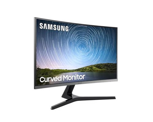 SAM67282 | The Samsung 32 Inch CR50 FHD LED Curved Monitor is designed with style in mind. The 3 sided bezel less display stretches from edge to edge for maximum viewing and a minimalist aesthetic. The curvature helps reduce eye strain, so computing is more comfortable. AMD Radeon FreeSync is designed to keep your monitor and graphics card refresh rate in sync to help reduce image tear and stutter. Ideal game settings instantly give you the edge. Get optimal colour settings and image contrast to see scenes vividly and spot enemies hiding in the dark. Game Mode helps adjust any compatible game to fill your screen with every detail in view. The 75Hz refresh rate delivers a more fluid picture. Whether you are catching up on your favourite TV drama, watching a video or playing a game, your entertainment is smooth with minimal lag or ghosting effect. Samsung's innovative VA Panel technology delivers an outstanding 3000:1 contrast ratio with deeper blacks and brilliant whites.