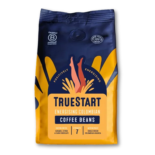 TrueStart Coffee Energising Colombian Ground Coffee (Pack 1kg) - HBECGR1KG