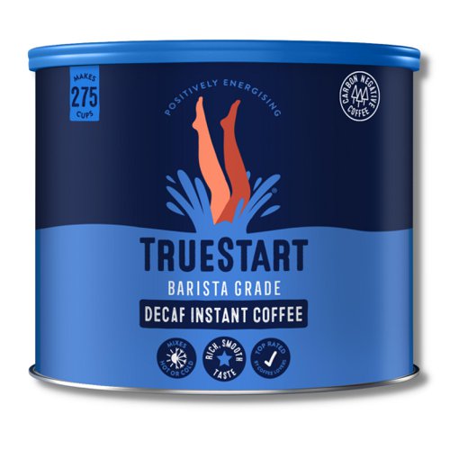 TrueStart Coffee - Barista Grade DECAF Instant Coffee 500g Tin - HBIN500DTUB 46934TR Buy online at Office 5Star or contact us Tel 01594 810081 for assistance