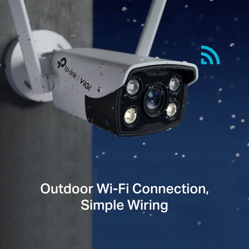 TP-Link VIGI 4MP Outdoor Full-Colour Wi-Fi Bullet Network Camera CCTV Cameras 8TP10372128