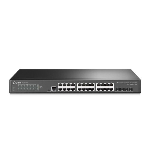 TP-Link JetStream 24-Port Gigabit and 4-Port 10GE SFP Plus L2 Plus Managed Switch with 24-Port PoE Plus 8TP10331834 Buy online at Office 5Star or contact us Tel 01594 810081 for assistance