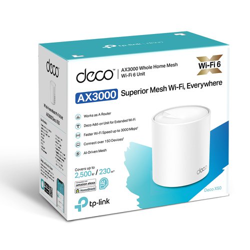 TP-Link AX3000 Whole Home Mesh WiFi 6 Unit 8TP10358448 Buy online at Office 5Star or contact us Tel 01594 810081 for assistance