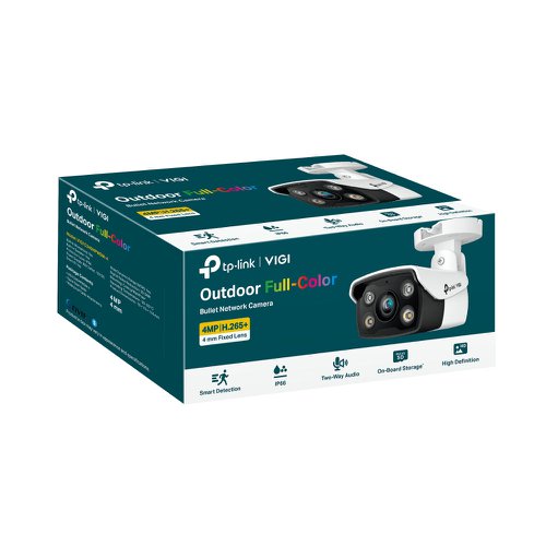 TP-Link VIGI 4MP Full Colour Outdoor Bullet Network Camera 8TP10376643 Buy online at Office 5Star or contact us Tel 01594 810081 for assistance